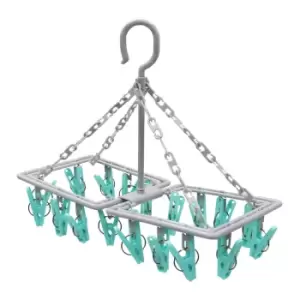 Image of Jvl Folding Sock Dryer Complete With 20 Piece Clothes Peg