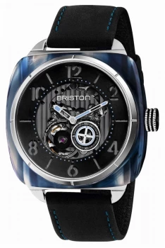 Image of Briston Streamliner Skeleton Auto Blue Acetate Black Watch