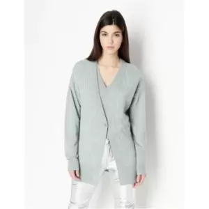Image of Armani Exchange Logo Knit Cardigan - Green