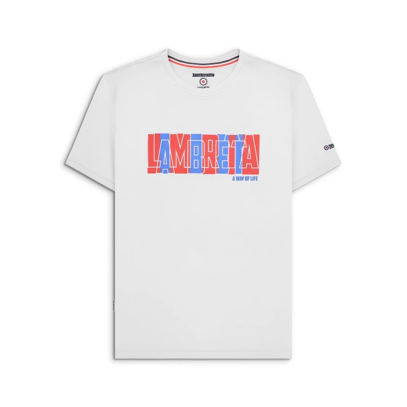 Image of Lambretta Text Tee - White White S
