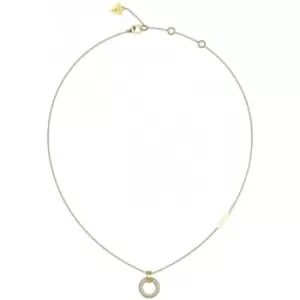Image of Circle Lights 16-18''Pave Circle Gold Necklace UBN03159YG