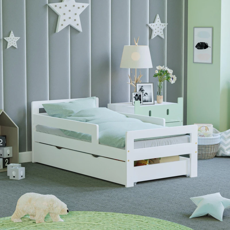 Image of Lassic Junior Vida Taurus Toddler Bed With Storage White unisex One Size