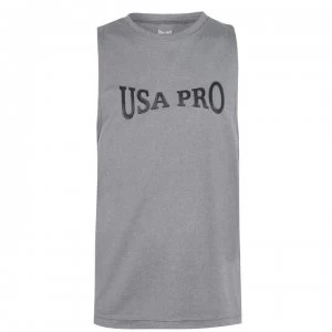 Image of USA Pro Logo Vest Junior Girls - Grey Marl