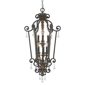 Image of 6 Bulb Chandelier Hanging Pendant LIght Heirloom LED E14 60W Bulb