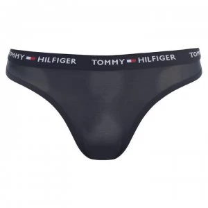 Image of Tommy Bodywear Tommy Hilfiger Mesh Thong - Navy Blazer 416