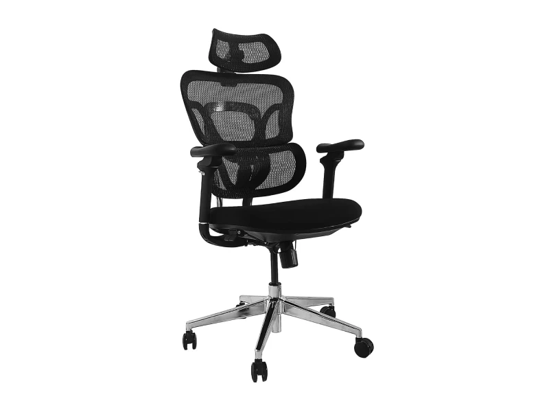 Image of Equip Ergonomic Office Chair with Headrest and Armrests. Black
