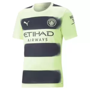 Image of Puma Manchester City Third Shirt 2022 2023 Adults - Blue