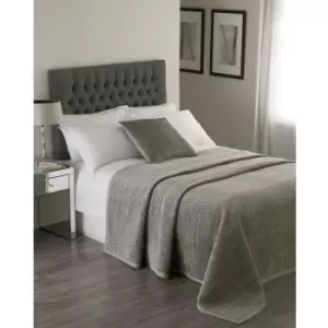 Image of Riva Home Brooklands Bedspread (265x265cm) (Silver) - Silver