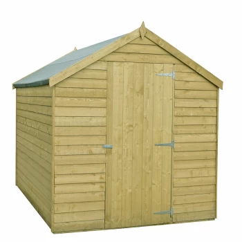 Image of Shire Value Pressure Treated Overlap Apex Shed - 5ft x 7ft (1620mm x 2050mm) Natural Wood OVSV0705POL-1AA