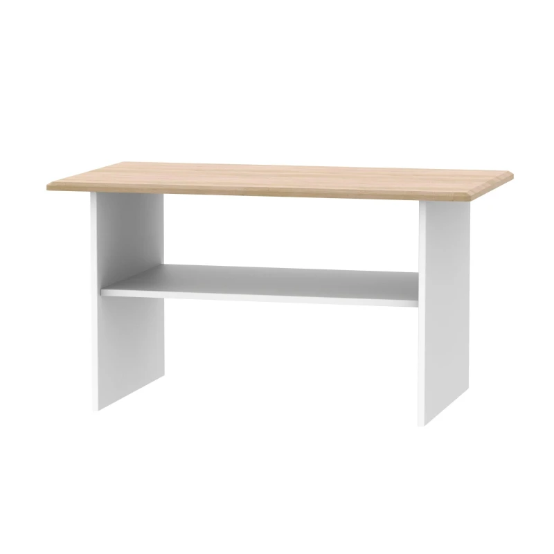 Image of Albert Coffee Table In White Ash & Oak (Ready Assembled)