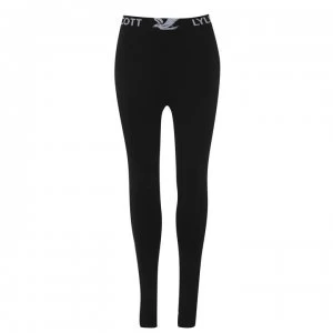 Image of Lyle and Scott Waistband Leggings - Jet Black Z865