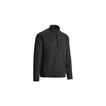 Image of Callaway Waffle Knit Pullover - CAVIAR SHADE HTR - L Size: Large