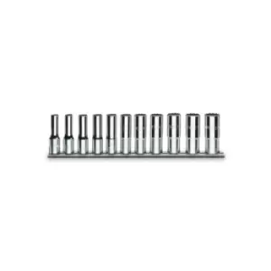 Image of Beta Tools 920AL/SB11 11pc 1/2" Square Drive Hexagon Deep/Long Socket Rail Set