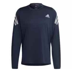Image of adidas Training Icons Training Long-Sleeve Top Mens - Legend Ink / Linen Green