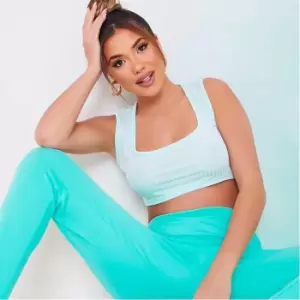 Image of I Saw It First Square Neck Jersey Crop Top - Blue