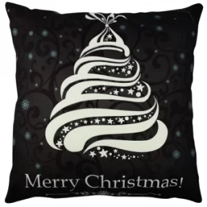 Image of A11865 Multicolor Cushion Merry Christmas Black