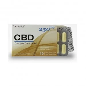 Image of Canabidol 250mg CBD Cannabis Cacao-Tabs - 10 Tabs