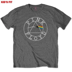Image of Pink Floyd - Circle Logo Kids 3 - 4 Years T-Shirt - Grey
