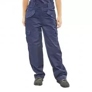 Image of Beeswift Ladies Polycotton Trousers Navy Blue 26 LPCTHWN26