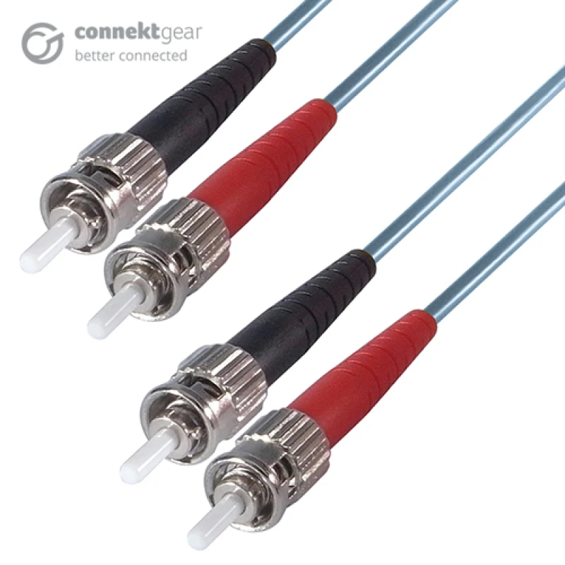 Image of connektgear 1m Duplex Fibre Optic Multi-Mode Cable OM3 50/125 Micron S