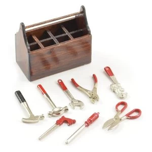 Image of Fastrax Scale Wood Tool Box W/Cast Metal Tools