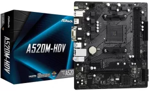 Image of ASRock A520M HDV AMD Socket AM4 Motherboard