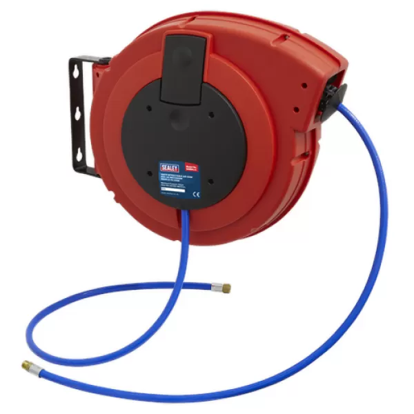 Image of Sealey SA894 Retractable Air Hose Reel HD Mechanism 15mtr Ø8mm ID - PU Hose