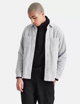 Image of Wax London Whiting Overshirt (Cord) - Grey Violet