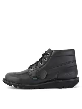 Image of Kickers Kick Hi Vegan Ankle Boots - Black, Size 6, Women