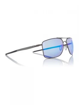 Image of Oakley Matte gunmetal OO4124 Gauge 8 rectangle sunglasses Silver