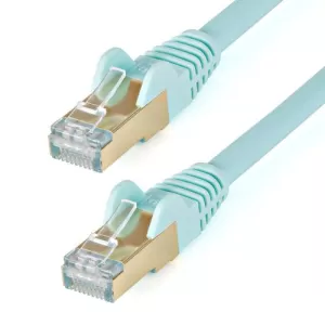 Image of 1.5 m CAT6a Aqua RJ45 Ethernet STP Cable