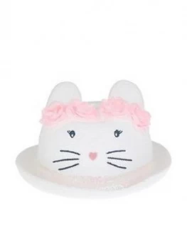 Image of Monsoon Baby Girls Organic Maggie Bunny Bowler Hat - White