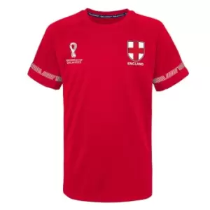 Image of Fifa World Cup Qatar 2022 England Mens T-Shirt in Red