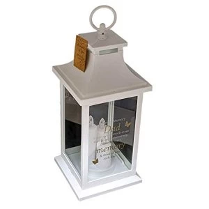 Image of Thoughts of You White Memorial Lantern - Dad