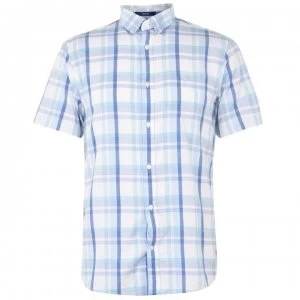Image of Gant Short Sleeve Oxford Check Shirt - Eggshell 113