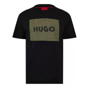 Image of Hugo Graphic Print Responsible T Shirt - Black