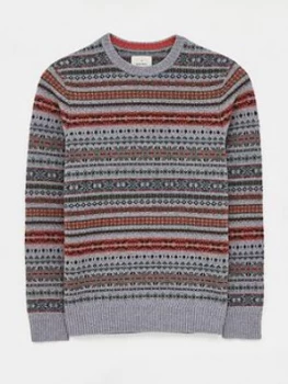 Image of White Stuff Byron Pattern Crew - Grey