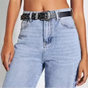 Image of I Saw It First Studded Western Waist Belt - Black