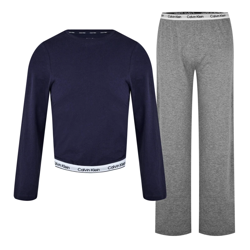 Image of Calvin Klein Long sleeved shirt and pyjama trouser set Junior - Multi Multi 8 - 9 Years