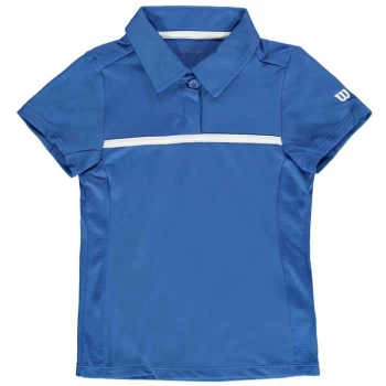 Image of Wilson Polo Shirt Junior Girls - Blue