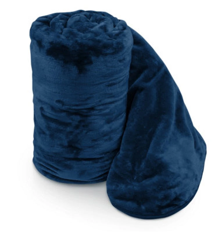 Image of Velosso Luxurious Ultra-Soft Plush Faux Mink Fur Throw Blanket - 200Cm X 240Cm, For Sofa, Bed - Navy
