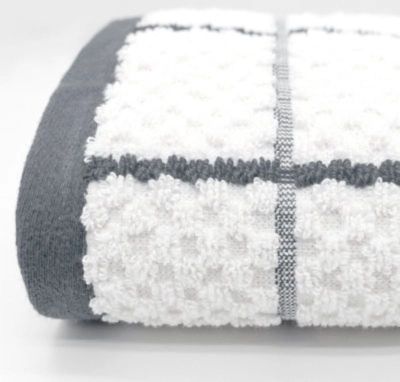 Image of Kitchen Trends Checkered 100% Cotton Pack of 3 Tea Towels, Easy Care in Grey Size: 3 Pack Grey Unisex 3 Pack