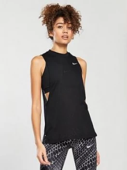 Image of Nike Running Tailwind Cool Tank Top Black Size S Women