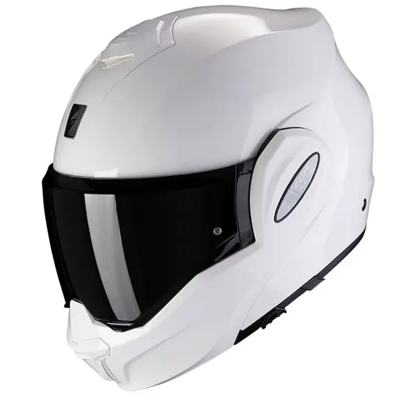 Image of Scorpion Exo-Tech Evo Solid White Modular Helmet S