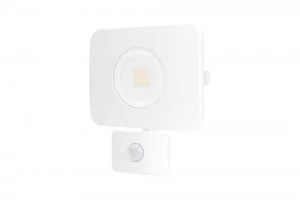 Image of LED Floodlight 30W 3000K 2700lm PIR Sensor / Override Matt White IP64