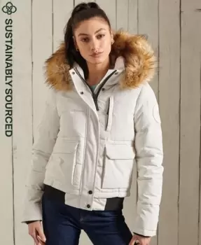Image of Superdry Womens Everest Bomber Jacket Cream / Ecru - Size: 14