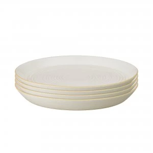 Image of Impression Cream Set Of 4 Spiral Dinner Plate