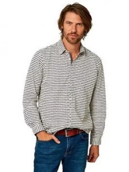 Image of Joe Browns Spot On Shirt - Cream, Size S, Men