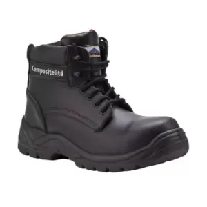 Image of Portwest Mens Compositelite Thor S3 Leather Safety Boots (11 UK) (Black)