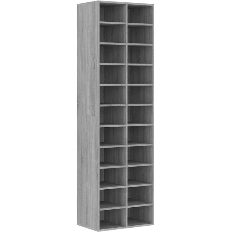 Image of VIDAXL Shoe Cabinet Grey Sonoma 54x34x183cm Engineered Wood vidaXL 8720286952627